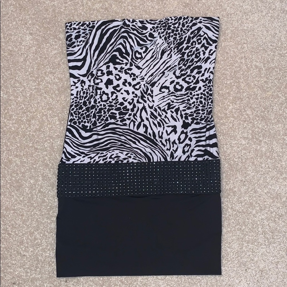Zebra print mini dress